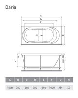 Товар: Акриловая ванна Relisan Daria 150x70 без гидромассажа арт-Гл000008875 - фото 3 Акриловая ванна Relisan Daria 150x70 без гидромассажа арт-Гл000008875 — фото 3, Акриловые ванны