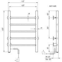 Товар: Электрический полотенцесушитель Domoterm Классик DMT 109-5 40x60 EK L Хром арт-DMT109-540x60EKL - фото 3 Электрический полотенцесушитель Domoterm Классик DMT 109-5 40x60 EK L Хром арт-DMT109-540x60EKL — фото 3, Электрические полотенцесушители