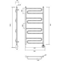 Электрический полотенцесушитель Domoterm Офелия П12 500x950 АБР ER Античная бронза арт-ОфелияП12500x950АБРER — фото 2, Электрические полотенцесушители