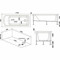 Товар: Акриловая ванна Bas Аякс 170x75 без гидромассажа арт-В00131 - фото 2 Акриловая ванна Bas Аякс 170x75 без гидромассажа арт-В00131 — фото 2, Акриловые ванны