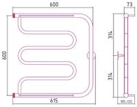 Товар: Водяной полотенцесушитель Сунержа Стилье Тандем 600х600 Хром арт-00016-6060 - фото 4 Водяной полотенцесушитель Сунержа Стилье Тандем 600х600 Хром арт-00016-6060 — фото 4, Водяные полотенцесушители