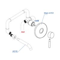 Товар: Встраиваемый набор для раковины арт-A41513 - фото 4 Встраиваемый набор для раковины арт-A41513 — фото 4, Смесители для раковины