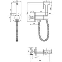 Гигиенический душ со смесителем Lemark Solo Хром арт-LM7172C — фото 2, Гигиенические души