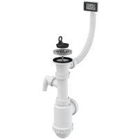 Сифон для кухонной мойки Alcaplast Белый арт-A444P-DN50/40 — фото 1, Сифоны для кухонной мойки