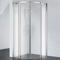 Душевой уголок BelBagno Acqua 90x90 профиль Хром стекло прозрачное арт-ACQUA-R-2-90-C-Cr — фото 1, Душевые уголки четверть круга
