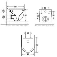 Товар: Унитаз AQUAme подвесной Белый глянец с сиденьем Микролифт арт-AQM2006 - фото 5 Унитаз AQUAme подвесной Белый глянец с сиденьем Микролифт арт-AQM2006 — фото 5, Подвесные унитазы