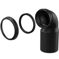 Колено выпускное для унитаза Alcaplast Черное арт-M906 — фото 1, Гофры и отводы