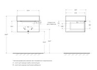 Товар: Тумба подвесная под раковину с выдвижным ящиком CEZARES PREMIUM Plisse Grigio nuvola арт-55414 - фото 2 Тумба подвесная под раковину с выдвижным ящиком CEZARES PREMIUM Plisse Grigio nuvola арт-55414 — фото 2, Тумбы под раковину