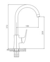 Смеситель для кухни Haiba Хром арт-HB70165 — фото 3, Смесители для кухни
