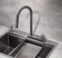Смеситель для кухни Milacio Ultra Вороненая сталь арт-MCU.556.GM — фото 2, Смесители для кухни