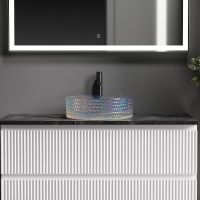 Раковина-чаша Ceramicanova Cristal 36 Неон арт-CN6059 — фото 7, Раковины накладные