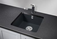 Granula- (чёрный металлик), кухонная мойка, кварц арт-3601, ШВАРЦ — фото 2, Кухонные мойки