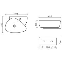 Раковина Ceramicanova Element 50 Белая арт-CN5049 — фото 12, Мини-раковины