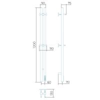 Товар: Электрический полотенцесушитель Larusso Прайм Дуэт П3 80х1200 Черный арт-4670078536327 - фото 2 Электрический полотенцесушитель Larusso Прайм Дуэт П3 80х1200 Черный арт-4670078536327 — фото 2, Электрические полотенцесушители