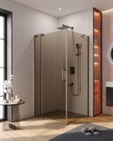 Душевой уголок CEZARES арт-SLIDER-AH-1-90-100/110-BR-GM — фото 1, Прямоугольные душевые уголки