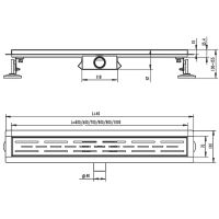 Душевой лоток Raglo 50 с Черной матовой решеткой арт-R651.50.09 — фото 2, Душевые лотки
