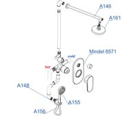 Товар: Встраиваемый комплект для душа с верхней душевой насадкой и лейкой арт-A85155 - фото 4 Встраиваемый комплект для душа с верхней душевой насадкой и лейкой арт-A85155 — фото 4, Встраиваемые душевые комплекты