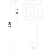 Товар: Ручной душ Melodia della vita Luxe Хром арт-MKP26109BL - фото 2 Ручной душ Melodia della vita Luxe Хром арт-MKP26109BL — фото 2, Лейки для душа