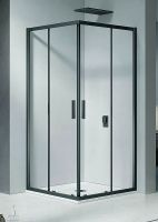 Душевой уголок Riho Hamar 2.0 90x90 профиль Черный матовый стекло прозрачное арт-G007005121 — фото 7, Квадратные душевые уголки