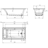 Акриловая ванна Creto Bosco 150х75 без гидромассажа арт-17-15075 — фото 2, Акриловые ванны