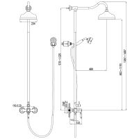 Душевая система Lemark Villa Бронза арт-LM4860B — фото 2, Душевые стойки
