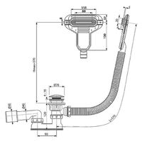 Слив-перелив Radomir Вальс click-clack Хром арт-1-19-2-0-0-183 — фото 2, Сливы-переливы