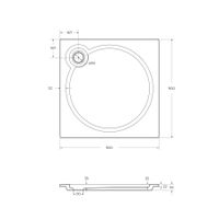Товар: Поддон из искусственного мрамора CEZARES арт-TRAY-S-A-90-56-W - фото 2 Поддон из искусственного мрамора CEZARES арт-TRAY-S-A-90-56-W — фото 2, Душевые поддоны из литьевого мрамора