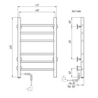 Товар: Электрический полотенцесушитель Domoterm Аврора DMT 109-6 40x60 EK L Белый матовый арт-DMT109-640x60БЕЛEKL - фото 3 Электрический полотенцесушитель Domoterm Аврора DMT 109-6 40x60 EK L Белый матовый арт-DMT109-640x60БЕЛEKL — фото 3, Электрические полотенцесушители