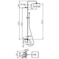 Душевая система Bossini Cosmo с термостатом Хром арт-L10403.030 — фото 2, Душевые стойки