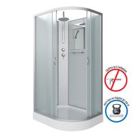 Душевая кабина Niagara Classic NG-3312-14LBKT (120х80х210) низкий поддон(13см),стекло матовое,3 мест арт-33121423LBKT — фото 2, Душевые кабины