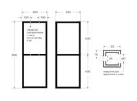 Металлическая двухъярусная сварная подвесная полка CEZARES арт-CADRO-30/30/80-2C-SO-MET-ST — фото 2, Комплектующие для мебели в ванной
