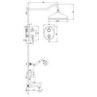 Душевая система Lemark Villa Бронза арт-LM4822B — фото 2, Встраиваемые душевые комплекты
