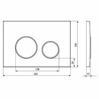 Клавиша смыва KK POL M11 Хром арт-SPP/112/0/K — фото 2, Кнопки смыва