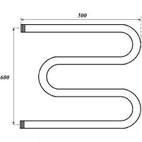 Водяной полотенцесушитель Point М-образный 600x500 Хром арт-PN37665 — фото 5, Водяные полотенцесушители