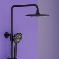 Душевая система Sancos Game с термостатом Черная матовая арт-SC3001MB — фото 3, Душевые стойки