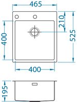 Товар: Мойка для кухни PURE 20 KMB-90 465X525 в комплекте с сифоном 1127252, арт-1103608.0 - фото 2 Мойка для кухни PURE 20 KMB-90 465X525 в комплекте с сифоном 1127252, арт-1103608.0 — фото 2, Кухонные мойки