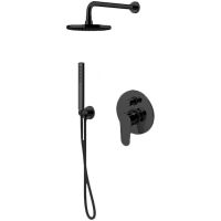 Душевая система Gattoni H2Omix7000 Черная матовая арт-KTH715/PDNO — фото 1, Встраиваемые душевые комплекты