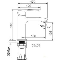 Смеситель для раковины Raglo Хром арт-R01.10 — фото 10, Смесители для раковины