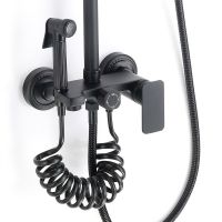 Душевая система D-Lin Черная матовая арт-D10A06 — фото 5, Душевые стойки