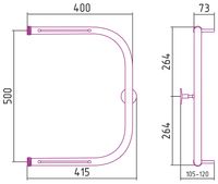 Товар: Водяной полотенцесушитель Сунержа Стилье П-образный 500х400 Хром арт-00012-5040 - фото 4 Водяной полотенцесушитель Сунержа Стилье П-образный 500х400 Хром арт-00012-5040 — фото 4, Водяные полотенцесушители