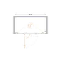 Душевая дверь CEZARES арт-VERONA-W-B-13-30+60/40-P-Cr-L — фото 2, Распашные душевые двери