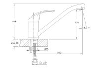 Смеситель для кухни Haiba Хром арт-HB4836 — фото 2, Смесители для кухни