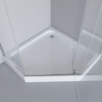 Душевой уголок Niagara Eco NG-009-14D (90х90х195) низкий поддон(13 см),стекло прозрачное,2 места арт-_0091422D — фото 2, Душевые уголки трапеция