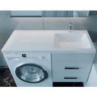 Раковина Madera Kamilla 120 R с местом под стиральную машину Белая арт-4627173210010 — фото 8, Раковины встраиваемые сверху