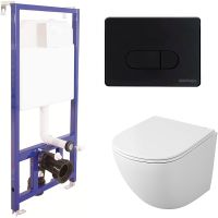 Комплект унитаза Owl 1975 Vind Cirkel-H TOWLT190302 с инсталляцией Berges Novum D5 040235 с сиденьем арт-TOWLT190302+040235 — фото 1, Комплекты унитаз + инсталляция