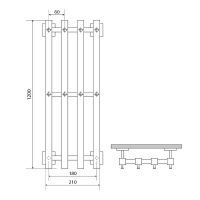 Водяной полотенцесушитель Melodia della vita Etude 120x18 П4 Полированная сталь арт-MTREE12018 — фото 2, Водяные полотенцесушители