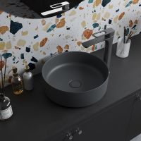 Раковина-чаша Iddis Ray 35.5 Серая матовая арт-RAYGM03i27 — фото 3, Раковины накладные