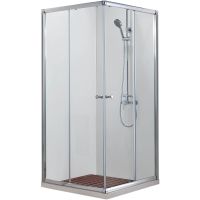 Душевой уголок Azario Greenwood 100х100 профиль Хром стекло прозрачное арт-AZ-NNE1142 1000 — фото 1, Квадратные душевые уголки