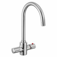 Смеситель для кухни E.C.A. Thermostatic с термостатом Хром арт-102108754EX — фото 1, Смесители для кухни