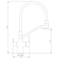 Смеситель для кухни Haiba Нержавеющая сталь Серый арт-HB76855-5 — фото 2, Смесители для кухни